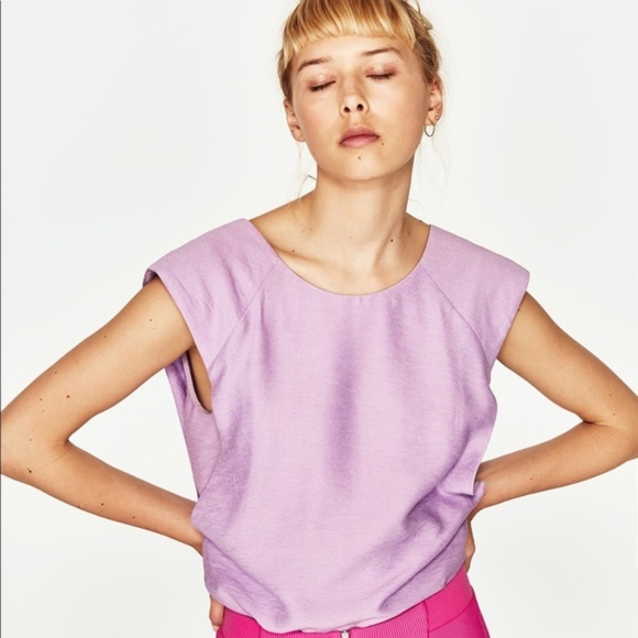 Zara Tops - 3/$15 Zara Trafaluc Lavender Low Back Top